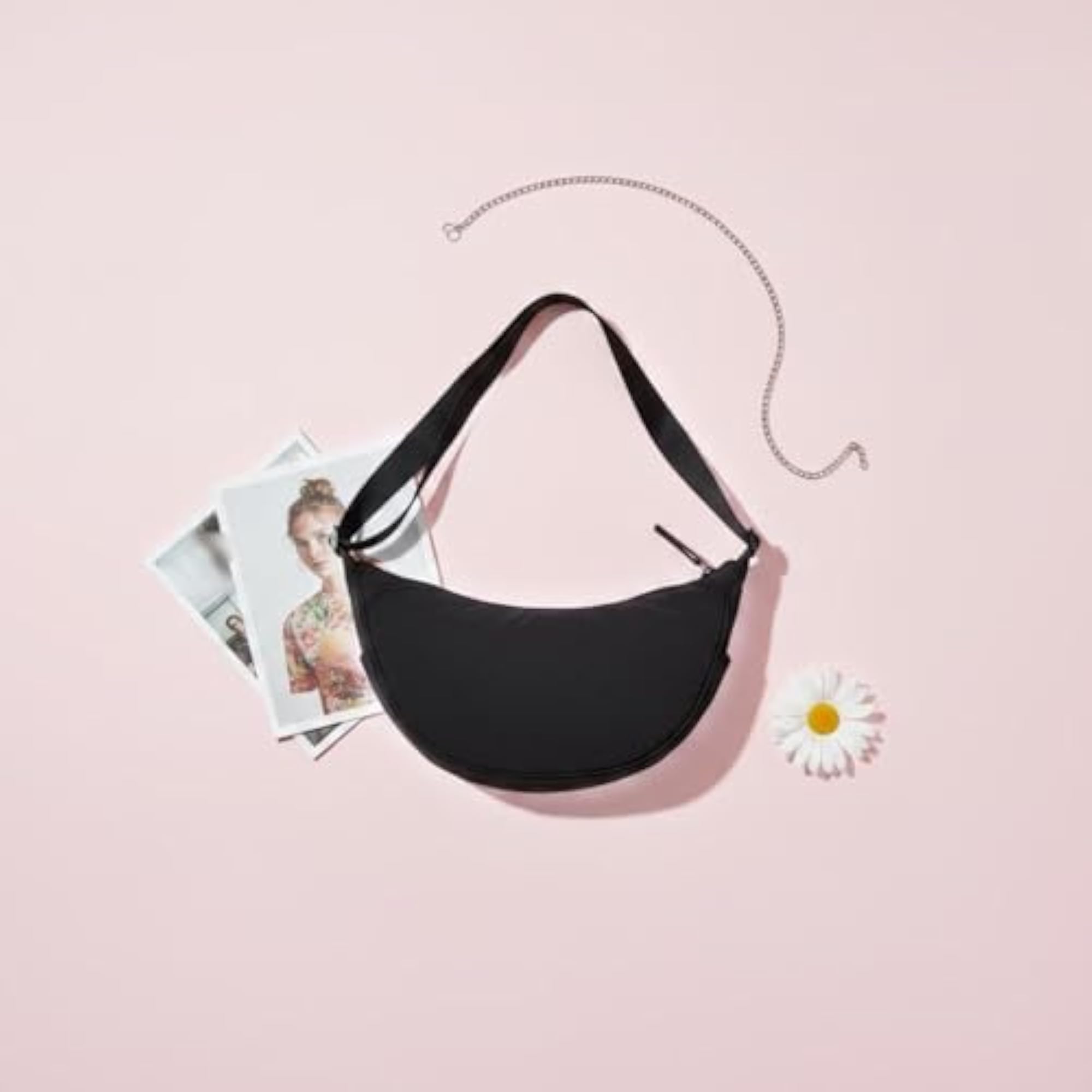 Women's Adjustable Strap Solid Color Dumpling Shoulder Bag